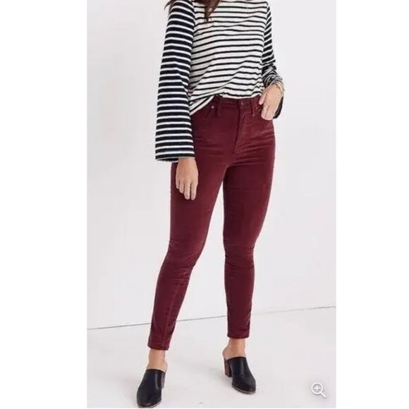 SEVEN7 Dark Red Corduroy Skinny Jeans NWT - Picture 1 of 12